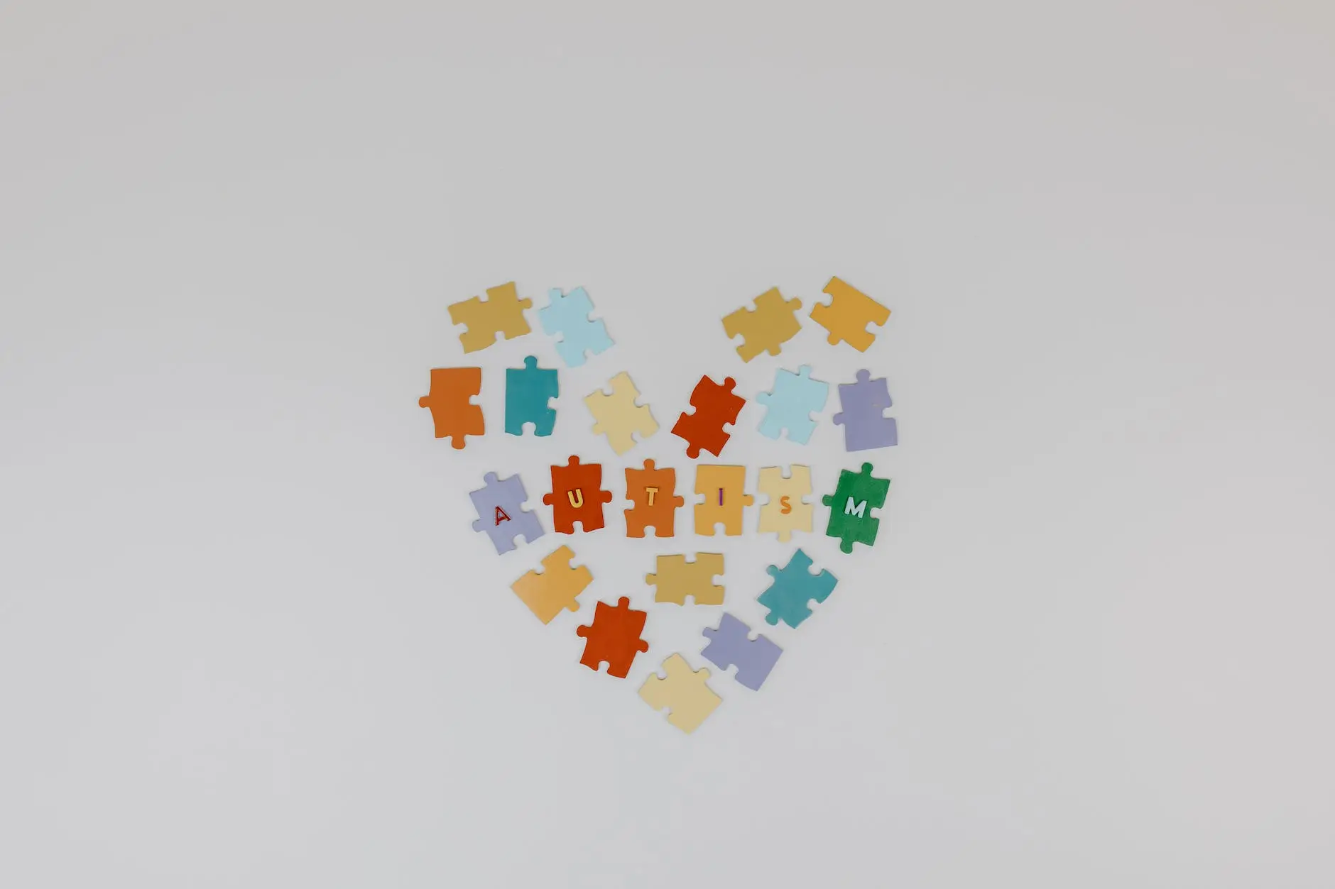 colorful puzzle pieces with letters