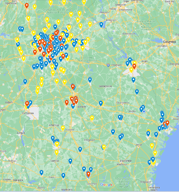 Locations Map Autism Testing and ABA Providers Behavioral